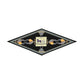 Carriage & Saddle Black Silk Diamond Scarf