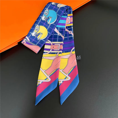 Marci Blue Twilly Skinny Scarf