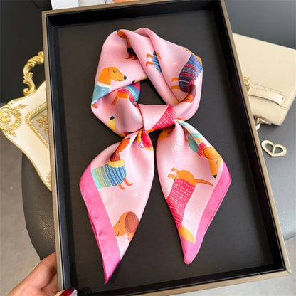 Dachshund Pink Scarf / 65cm