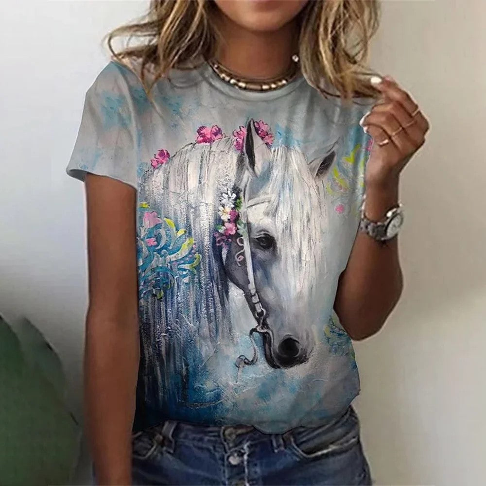 Horse 3D Art T-Shirt