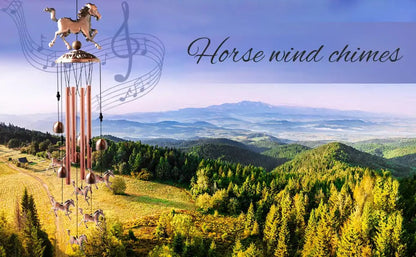 Handmade Copper Horse Wind Chimes