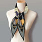 Carriage & Saddle Black Silk Diamond Scarf