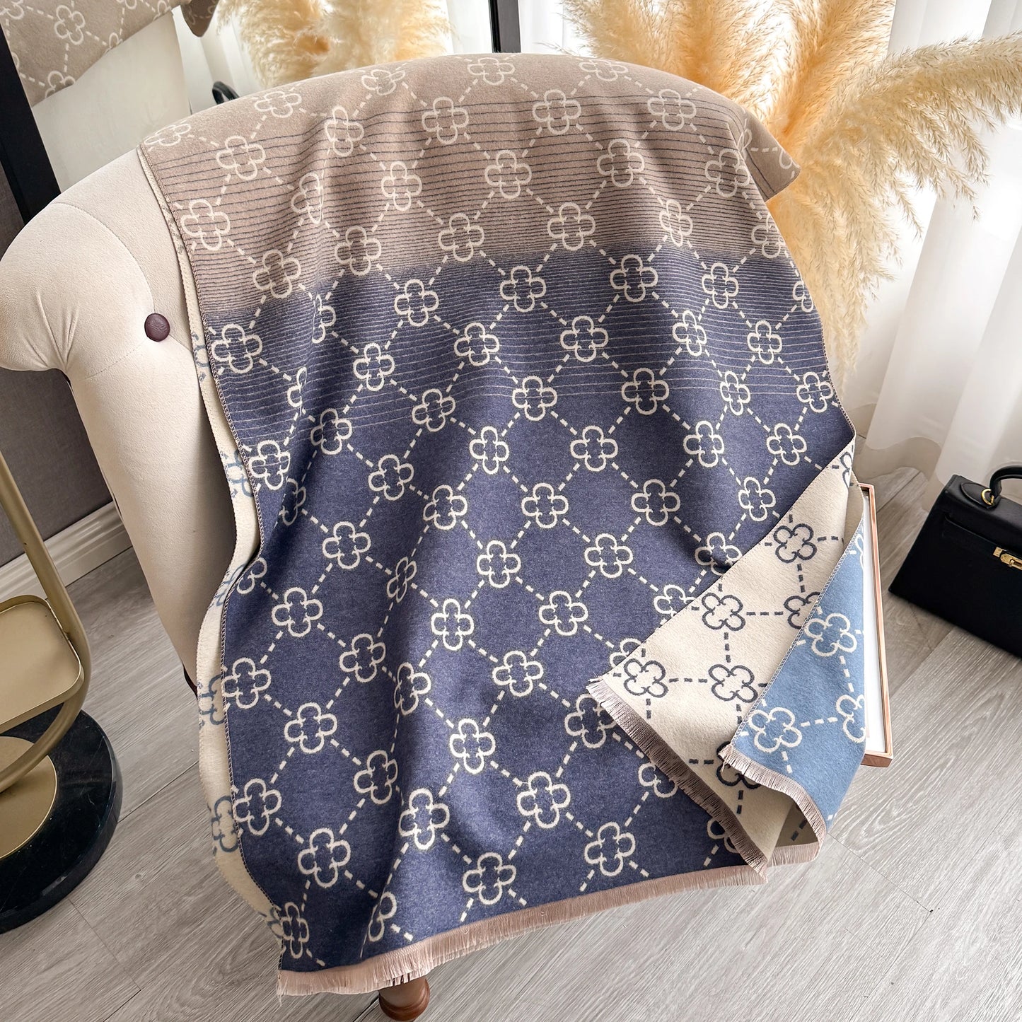 Arianna Pashmina Scarf Blue