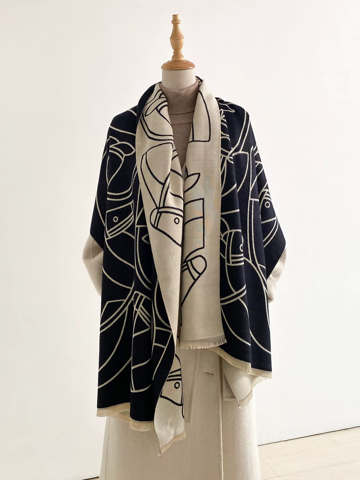 Sydney Pashmina Scarf Black