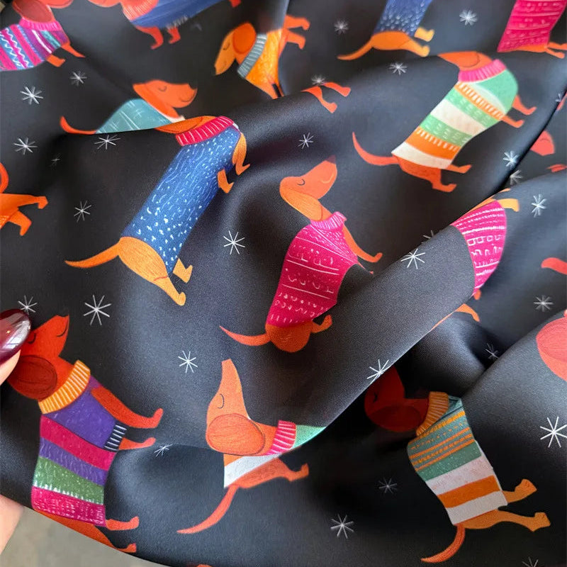 Dachshund Black Scarf / 65cm
