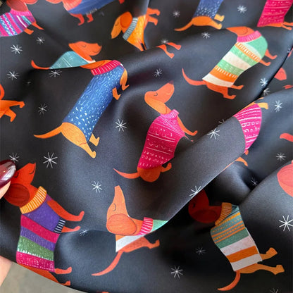 Dachshund Black Scarf / 65cm
