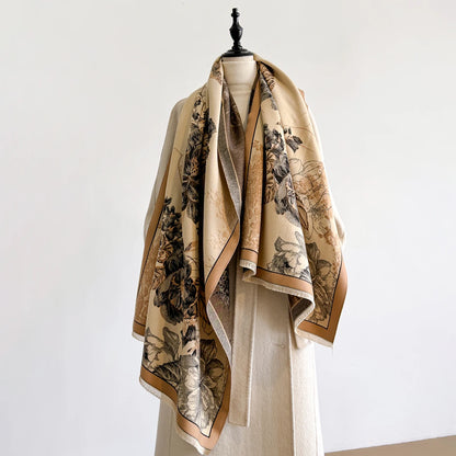 Claretta Pashmina Scarf Brown