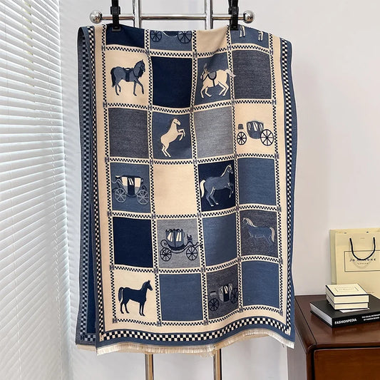 Lilou Pashmina Scarf Blue