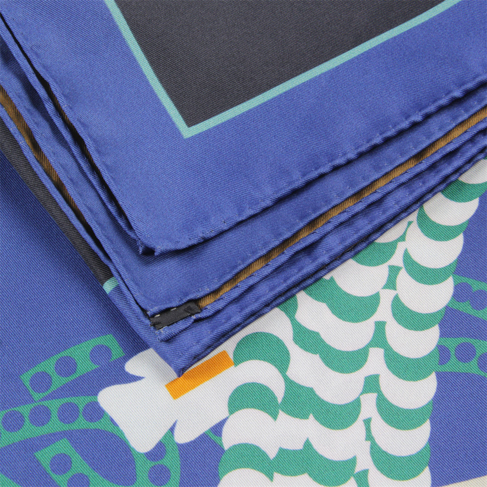 Saddle Black Double Print Scarf / 90cm