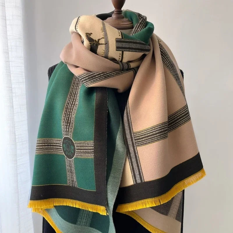 Maeve Pashmina Scarf Green