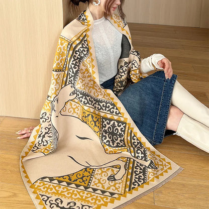 Trisola Pashmina Scarf Yellow
