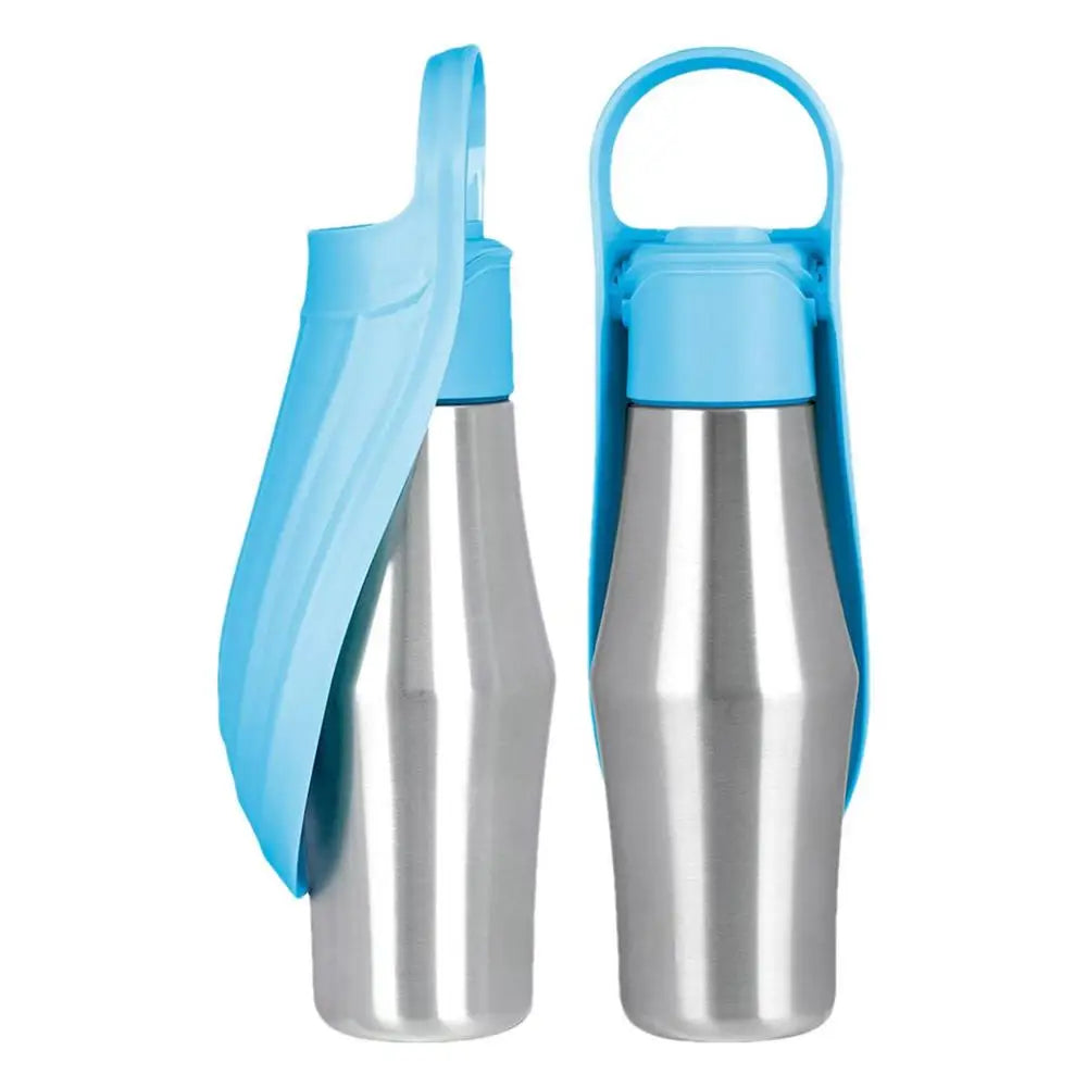 Insulated Dog Water Bottle | Stainless Steel | Portable & Foldable | Leak-Proof | 27oz/750ml