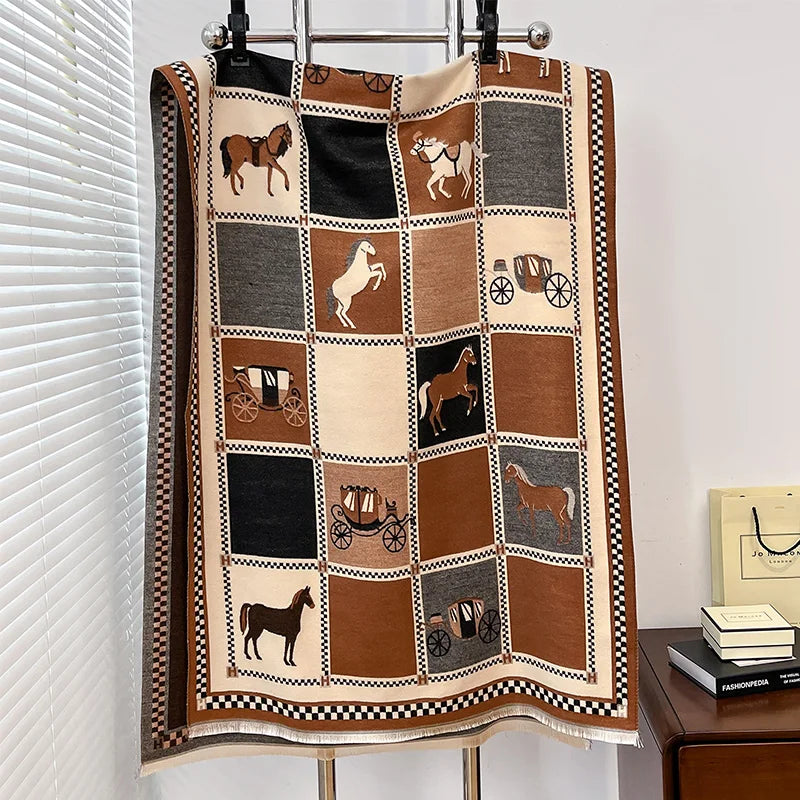 Lilou Pashmina Scarf Brown