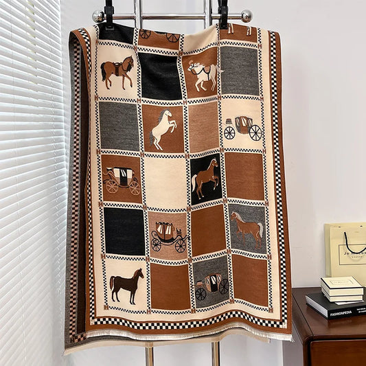 Lilou Pashmina Scarf Brown