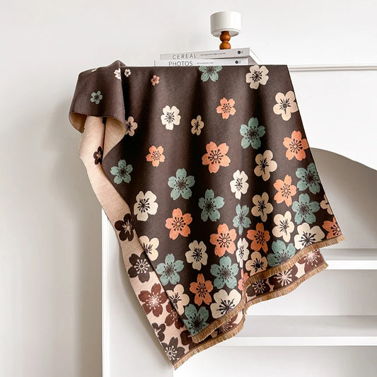 Crocetta Pashmina Scarf Brown