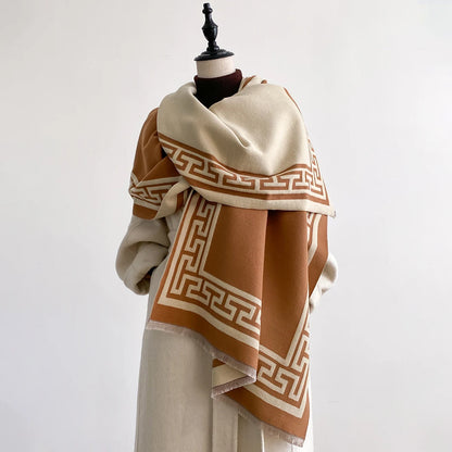 Linetta Pashmina Scarf Khaki