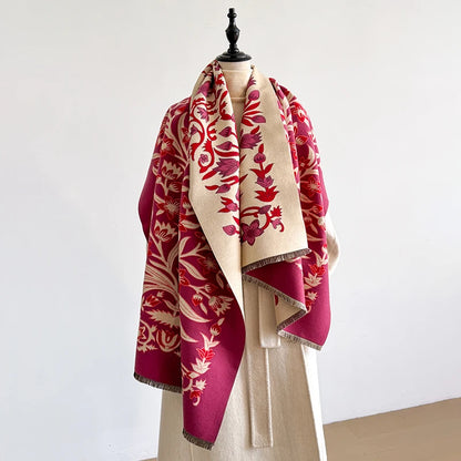 Florigia Pashmina Scarf Rose