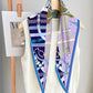 Reins Blue Silk Diamond Scarf