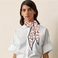 Stirrups Beige Silk Diamond Scarf