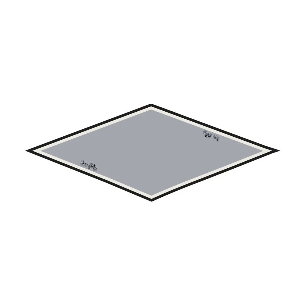Carriage Gray Silk Diamond Scarf
