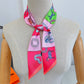 Seka Rose Twilly Skinny Scarf