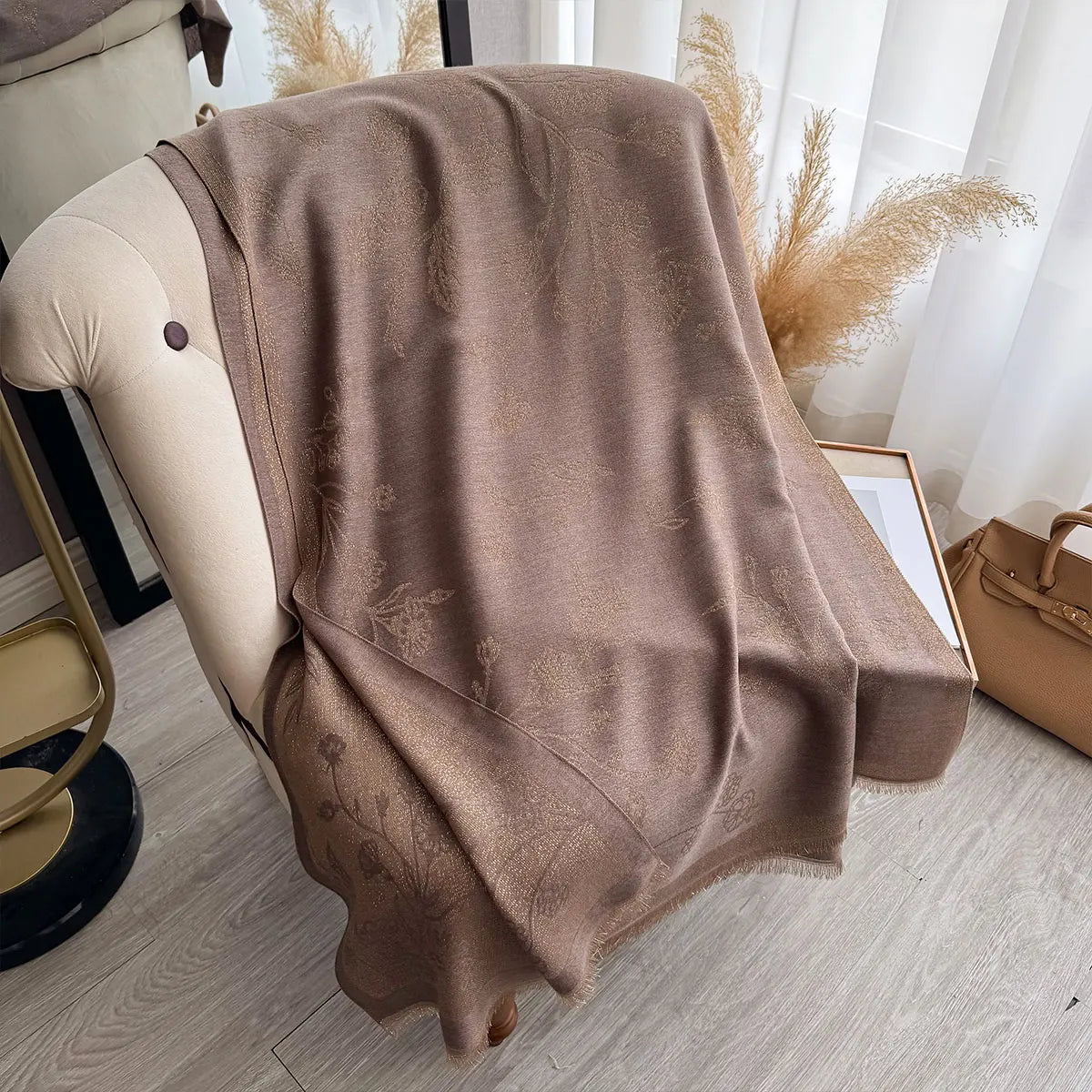 Greca Pashmina Scarf Pink