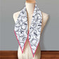 Stirrups Gray Silk Diamond Scarf