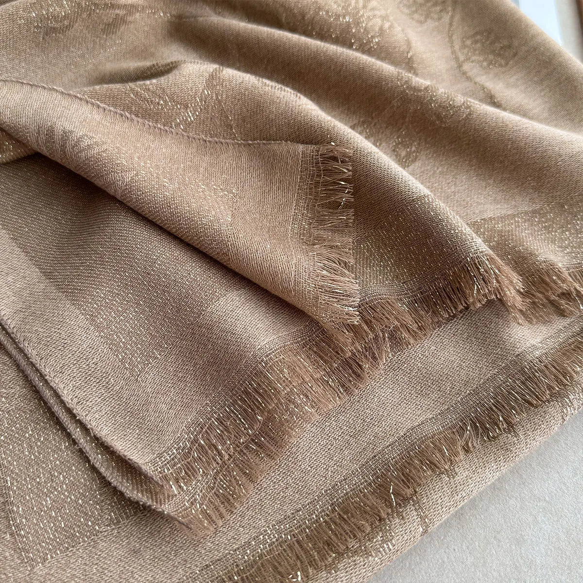 Greca Pashmina Scarf Cramel