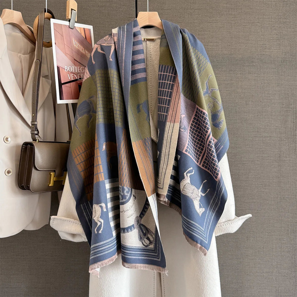 Ninon Pashmina Scarf Blue