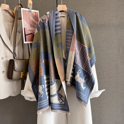 Ninon Pashmina Scarf Blue
