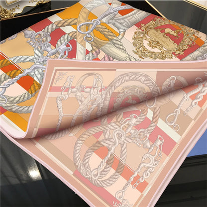 Rope Pink Double Print Scarf / 90cm