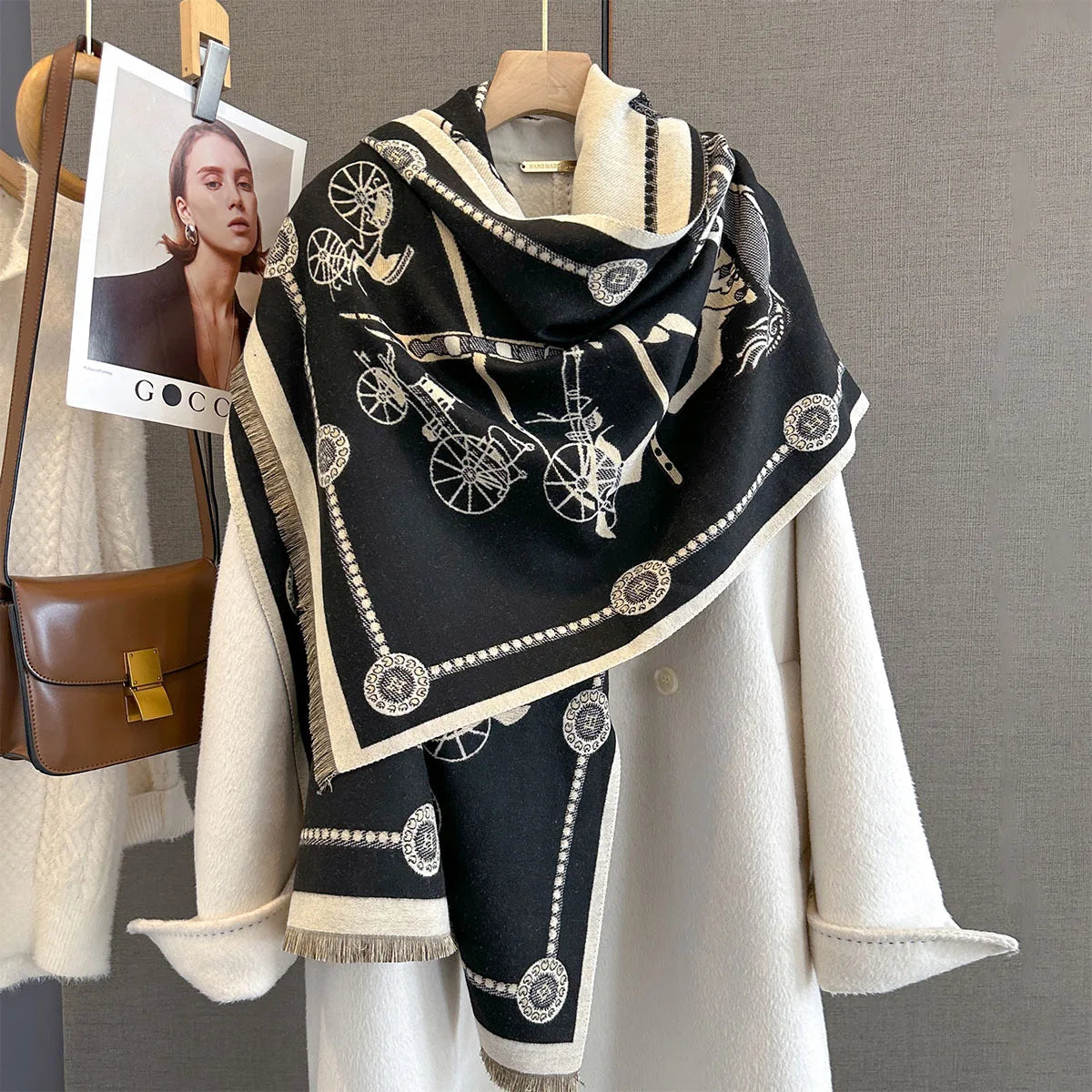 Rochelle Pashmina Scarf Black