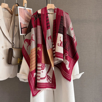 Ninon Pashmina Scarf Burgundy