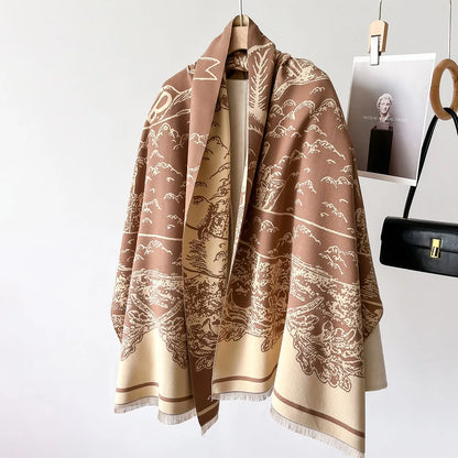 Alda Pashmina Scarf Khaki
