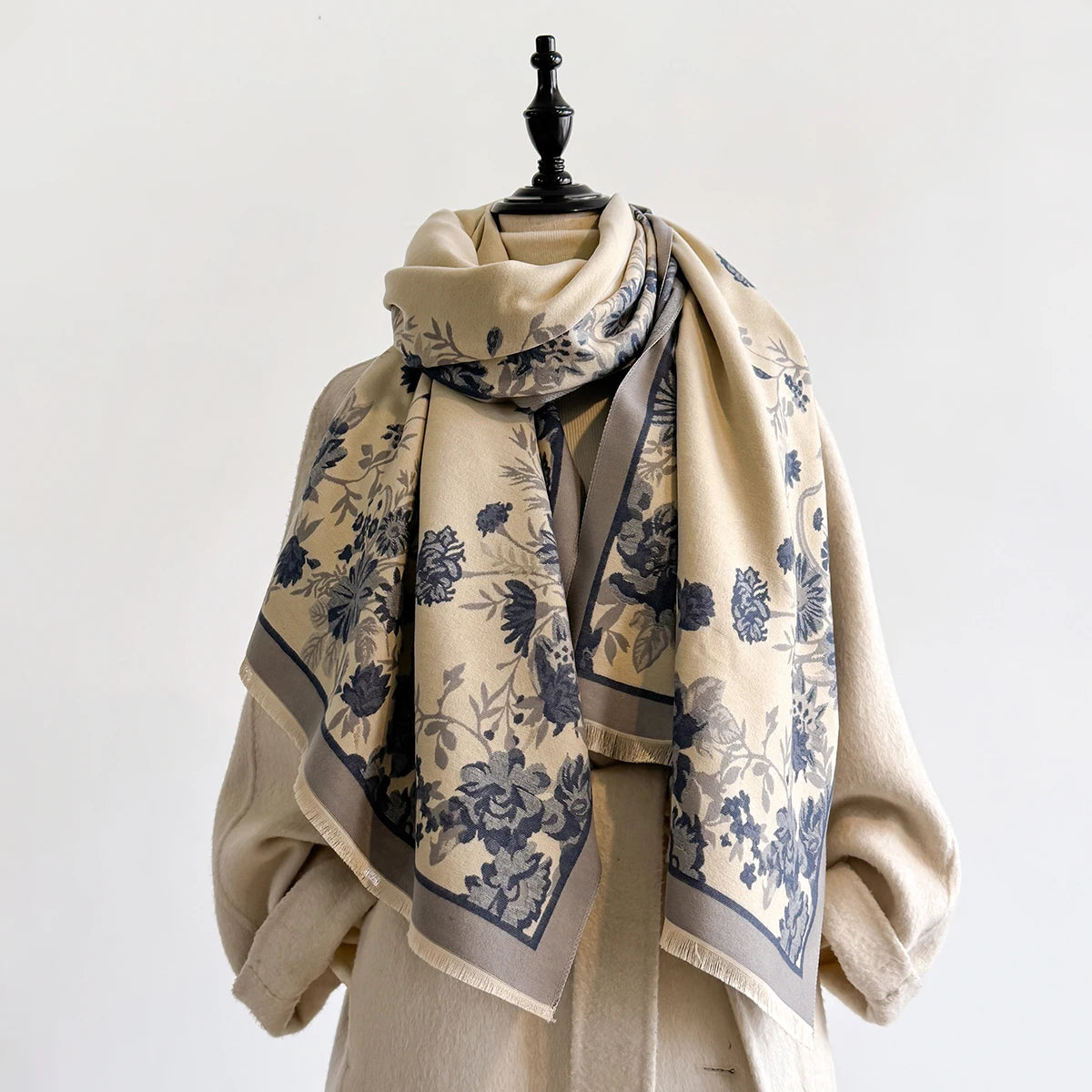 Florica Pashmina Scarf Blue