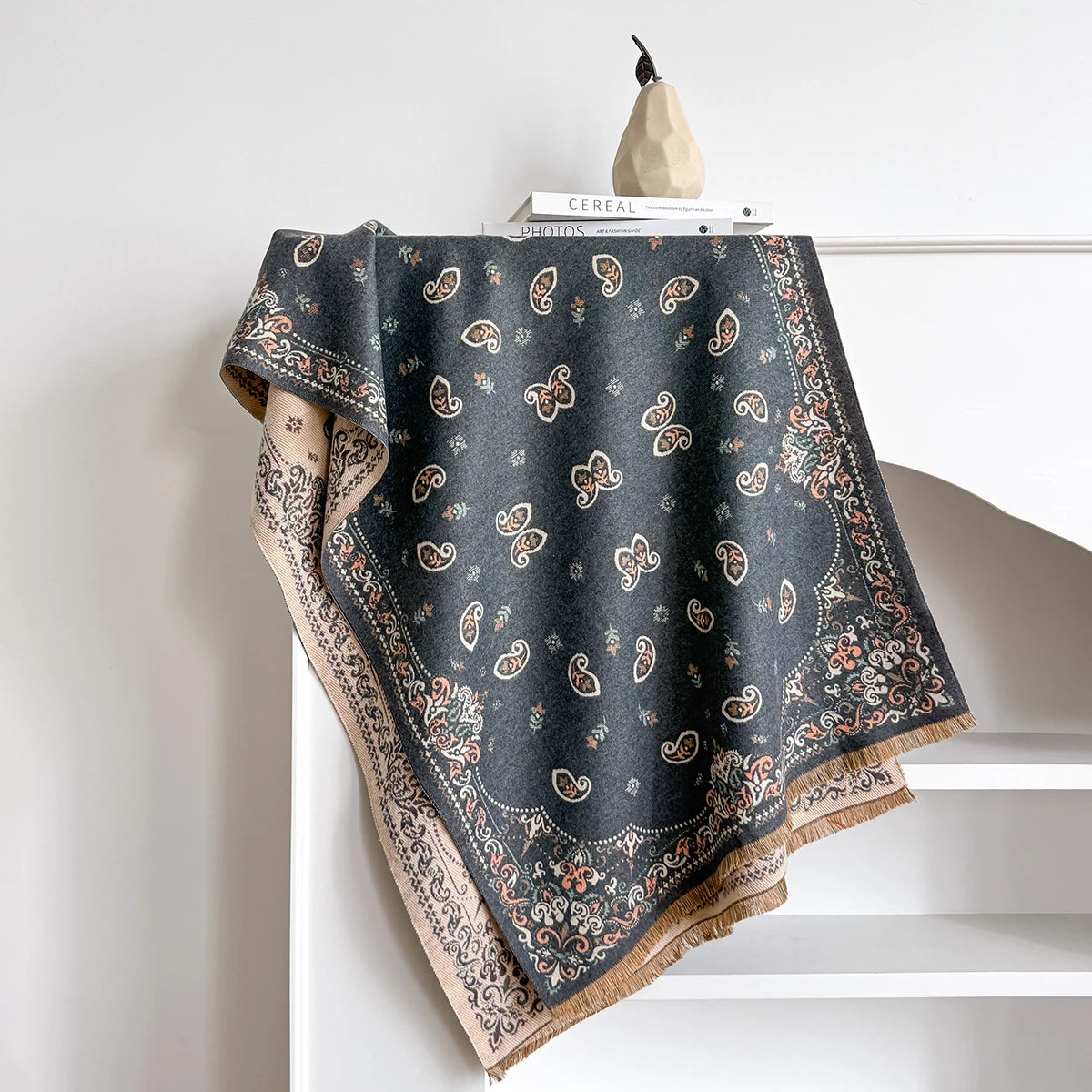 Susetta Pashmina Scarf Gray