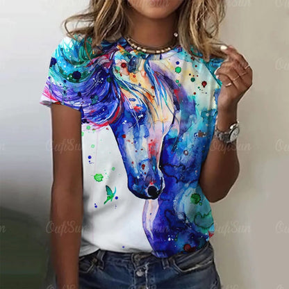 Horse 3D Art T-Shirt
