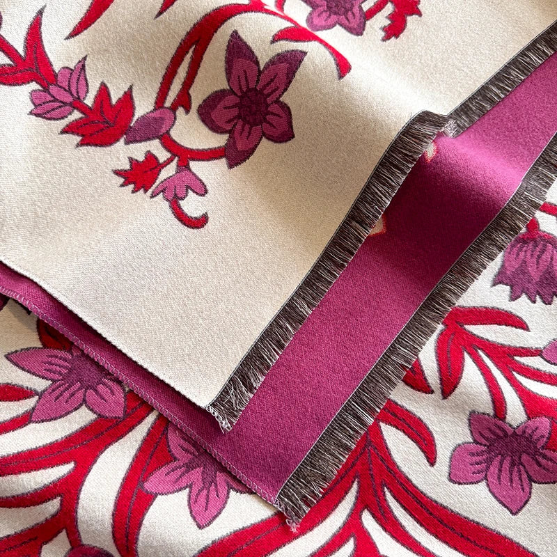 Florigia Pashmina Scarf Rose