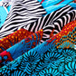 Zebra Blue Silk Scarf / 90cm