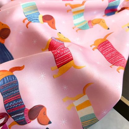 Dachshund Pink Scarf / 65cm