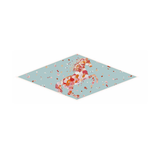 Pia Blue Silk Diamond Scarf