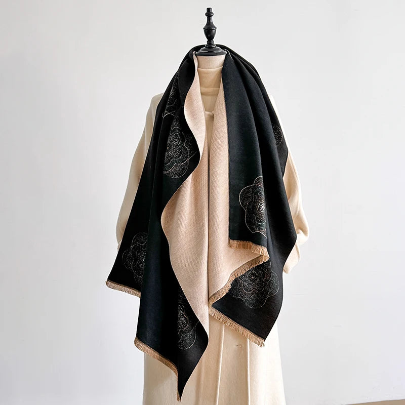 Lorella Pashmina Scarf Black