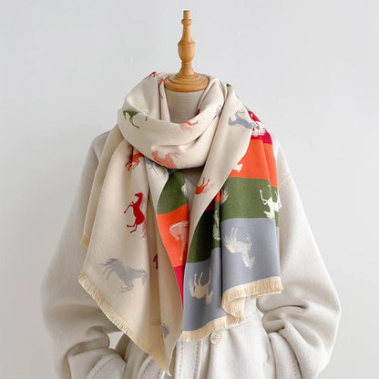 Sabine Pashmina Scarf White
