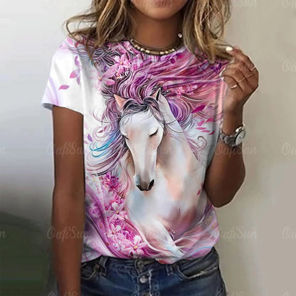 Horse 3D Art T-Shirt