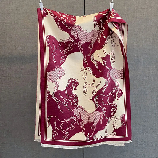 Aprilia Pashmina Scarf Burgundy