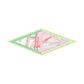 Carriage Wheel Green Silk Diamond Scarf