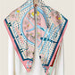 Carriage Pink Double Print Scarf / 90cm
