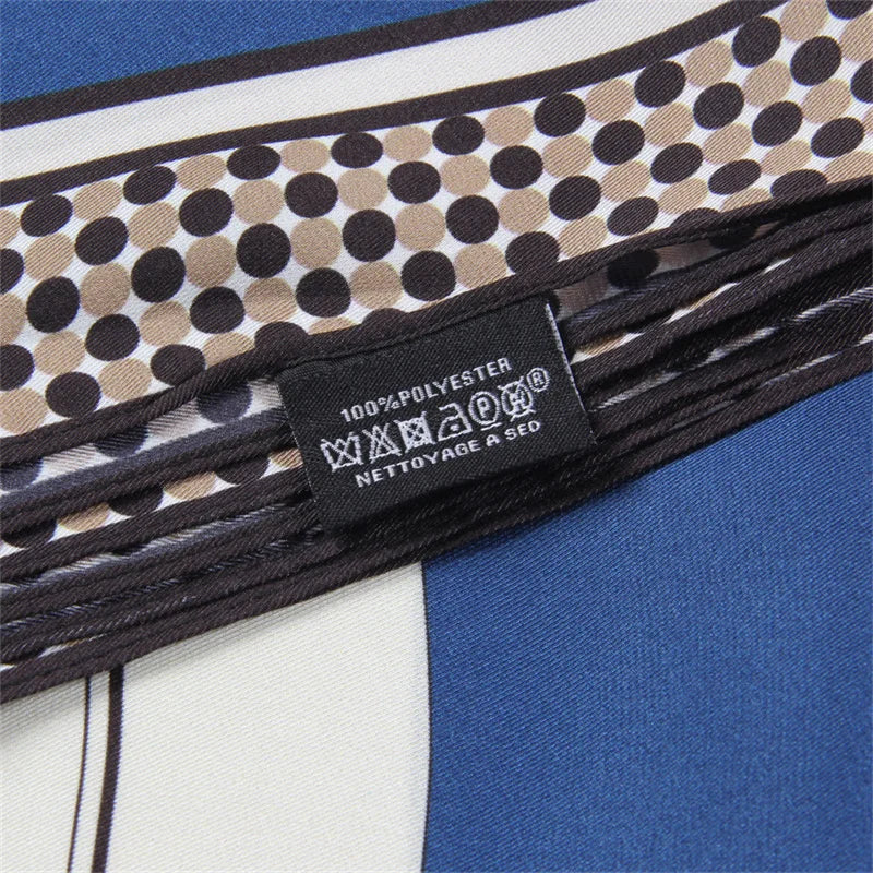Carriage Blue Silk Scarf / 90cm
