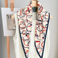 Stirrups Beige Silk Diamond Scarf