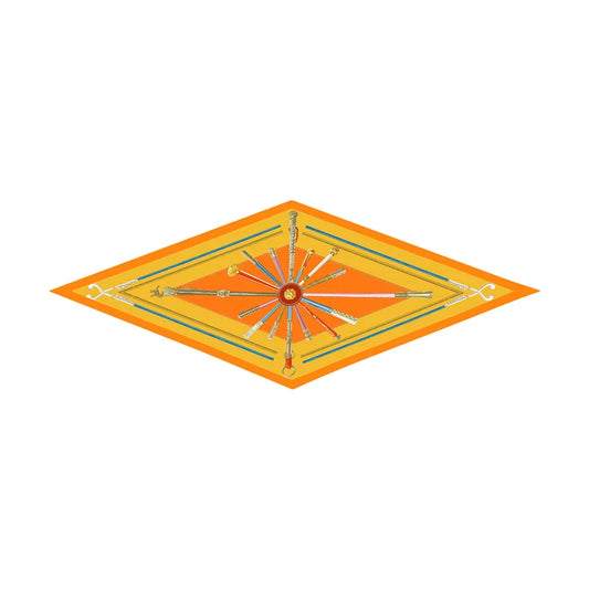 Sienna Orange Silk Diamond Scarf
